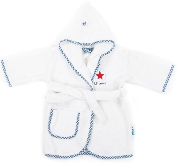 Lief baby-badjas Boy uni wit 0 - 12 maanden