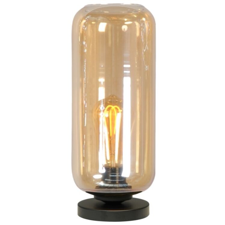 Tafellamp Quinto Amber glas -5