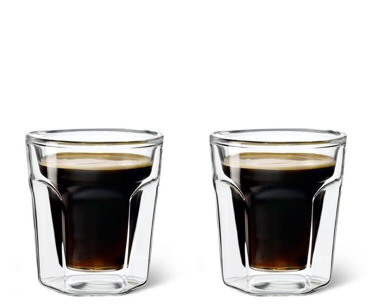 Leopold Vienna dubbelwandig glas espresso set van 2