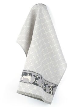 Bunzlau Castle Theedoek Cows Grijs