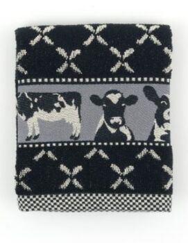 Bunzlau Castle Keukendoek Cows zwart