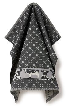 Bunzlau Castle Theedoek Cows Zwart