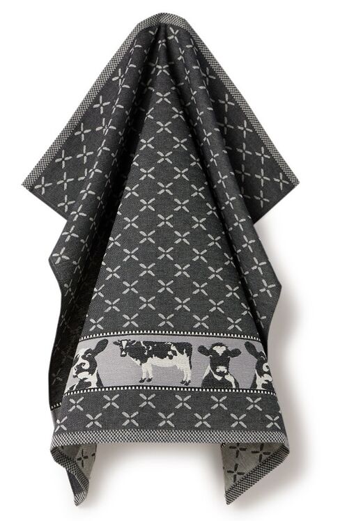 Bunzlau Castle Theedoek Cows Zwart