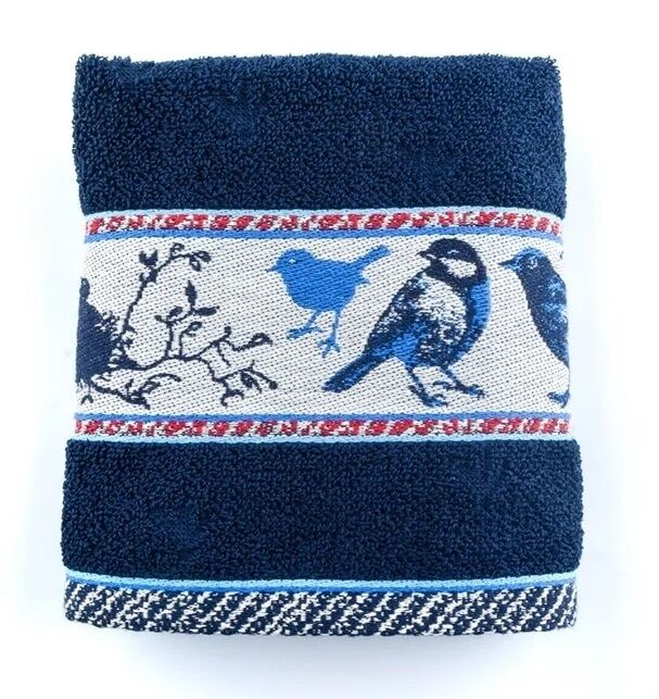 Bunzlau Castle Keukendoek Birds Donkerblauw