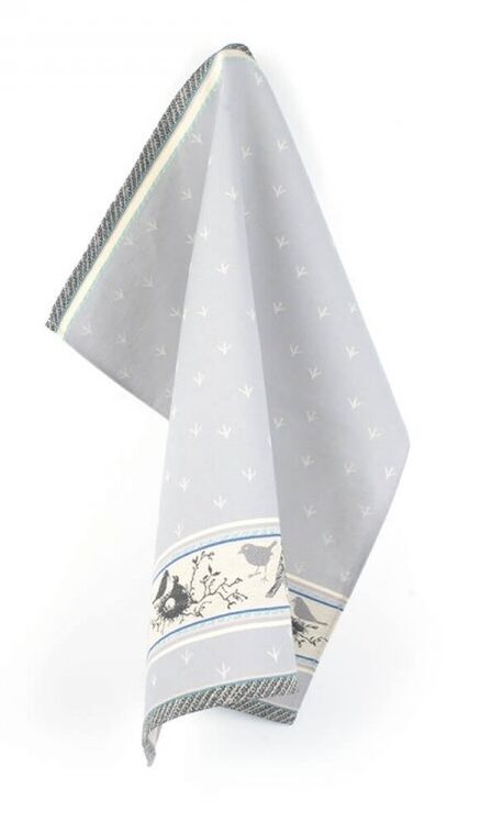 Bunzlau Castle Theedoek Birds Grijs