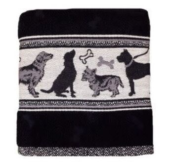 Bunzlau Castle Keukendoek Dogs Zwart