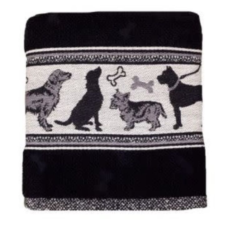 Bunzlau Castle Keukendoek Dogs Zwart