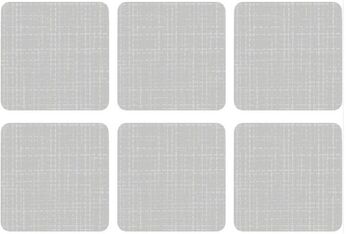 Hessian Grey coasters