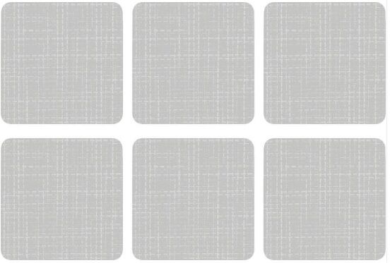 Hessian Grey coasters
