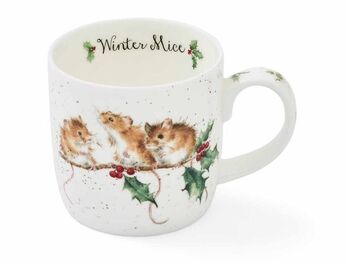 Wrendale designs Beker met oor Winter Mice