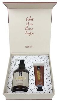 100% Leuk Luxe Giftbox Geluk zit in de kleine dingen
