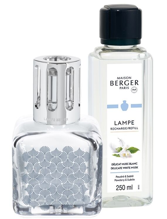 Lampe Berger Glacon Ginco set - Delicat Musc Blanc