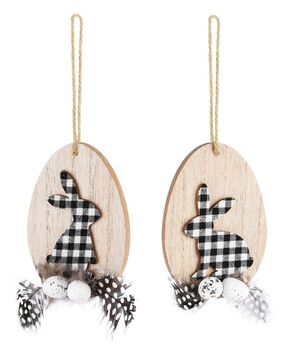Hanger met bunny hout set van 2