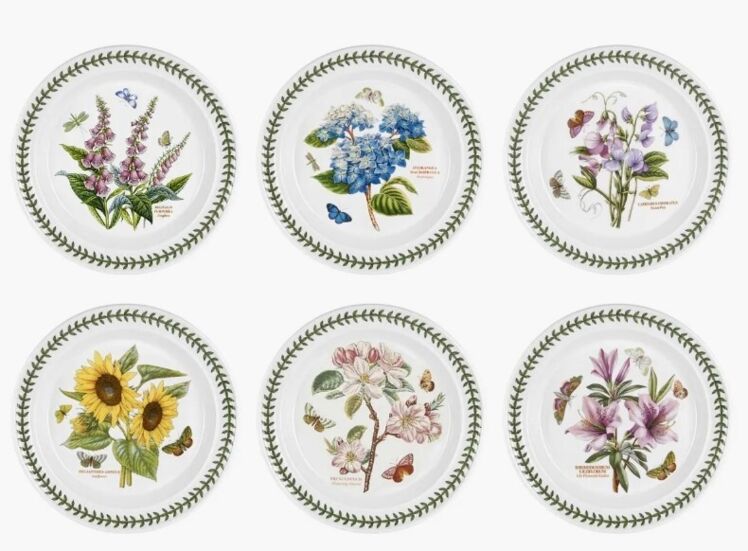 Botanic garden diner bord set van 6