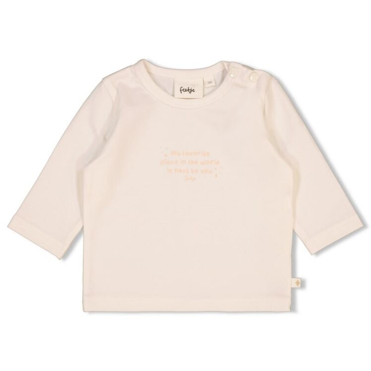 Longsleeve - The Magic is in You offwhite roze opdruk