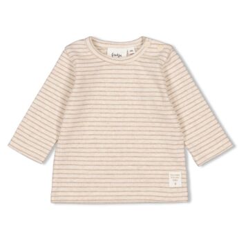 Longsleeve rib met streep - The Magic is in You taupe