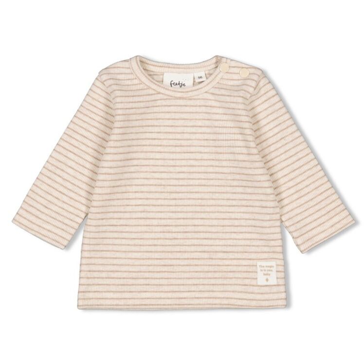 Longsleeve rib met streep - The Magic is in You taupe