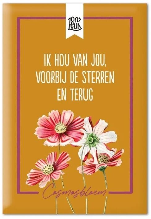 100% Leuk bloemenzaadjes ik hou van jou