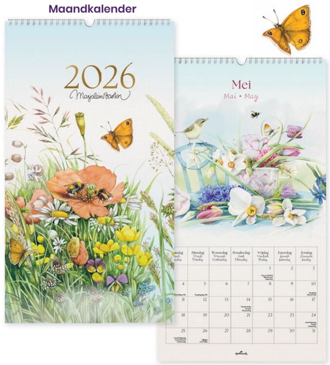 Marjolein Bastin Maandkalender-L 2026 -1 jaar Natuur