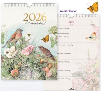 Marjolein Bastin Weekkalender vogel 2026