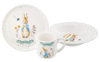 Beatrix Potter Kinderserviesje Peter Rabbit 3 delig