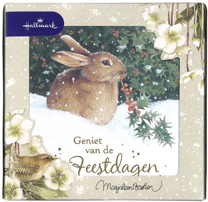 Marjolein Bastin Konijntje 8 kerstkaarten met envelop