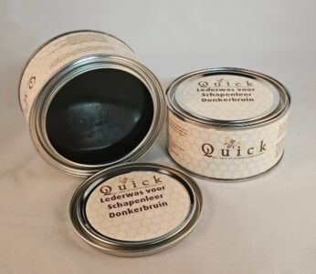 lederwas schapenleer donkerbruin..