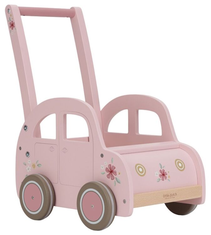 Little Dutch Roze houten loopauto