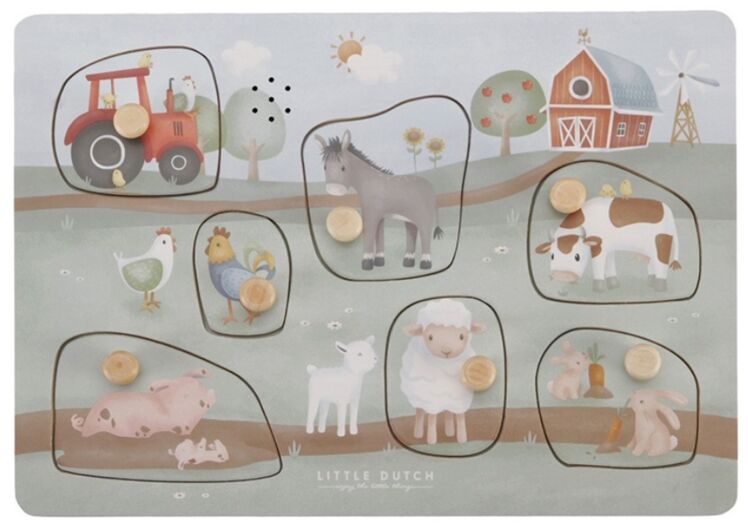 Little Dutch geluidenpuzzel Little Farm
