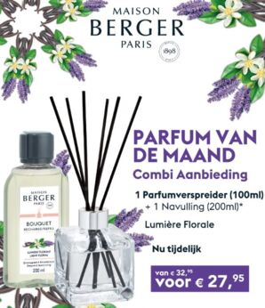 Maison Berger bouquet Cube - Lumière Florale actie