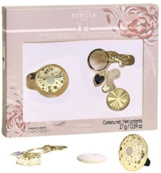 Maison Berger autoparfumset sleutelhanger goud 1