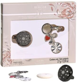 Maison Berger autoparfumset sleutelhanger zilver 1