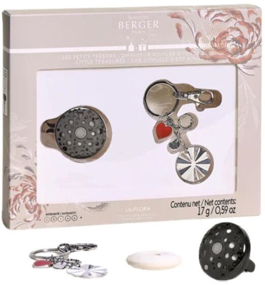 Maison Berger autoparfumset sleutelhanger zilver 1