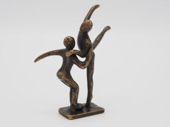 Bronzen beeld modern klein danspaar