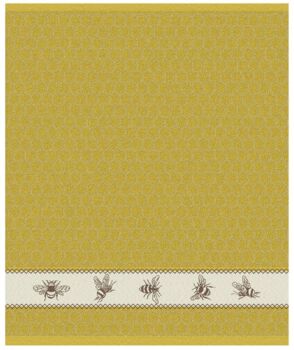DDDDD Bees Yellow Keukendoek