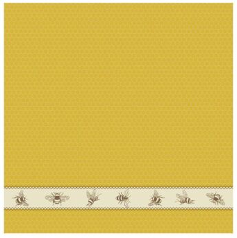 DDDDD Bees Yellow Theedoek