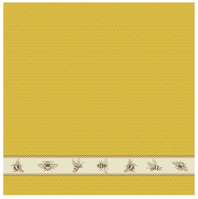 DDDDD Bees Yellow Theedoek