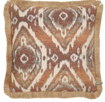 Trendus 50x50 cm Orange Brique  Fringe Jute