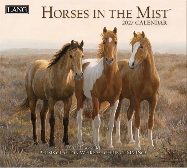 Horses in the mist-Lang kalender 2027