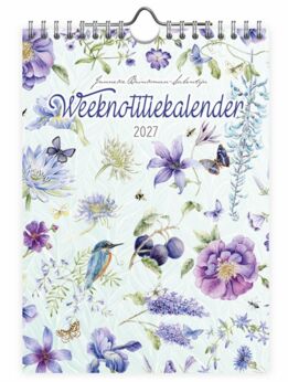 Janneke Brinkman WeekNotitiekalender Blauwe Bloemen 2027