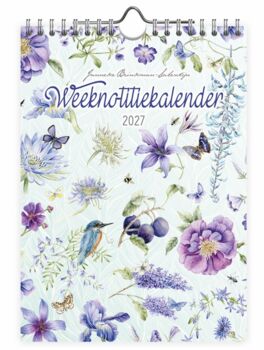 Janneke Brinkman WeekNotitiekalender Blauwe Bloemen 2027