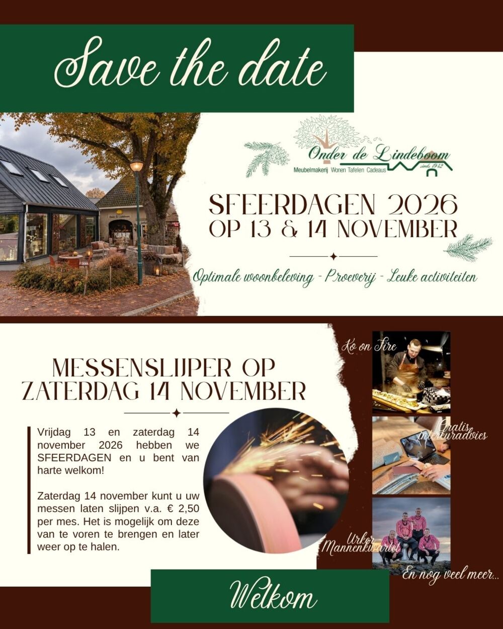 messenslijper op zaterdag 14 november