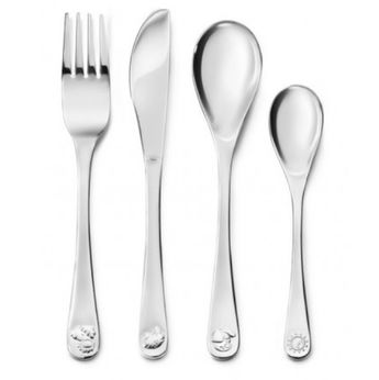 Zilverstad kinderbestekje Woezel en Pip