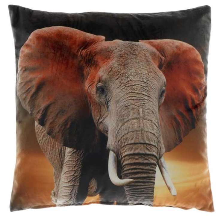 Unique living cushion elephant print dessin 9