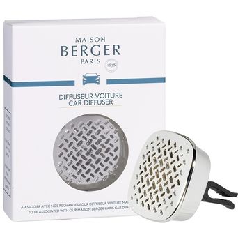 Lampe Berger Auto Diffuser - Mat Nikkel, 4 Cm, Met Clipsysteem Voor Ventilatierooster