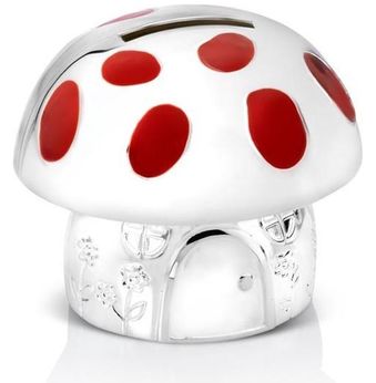 Zilverstad spaarpot Paddestoel gekleurd